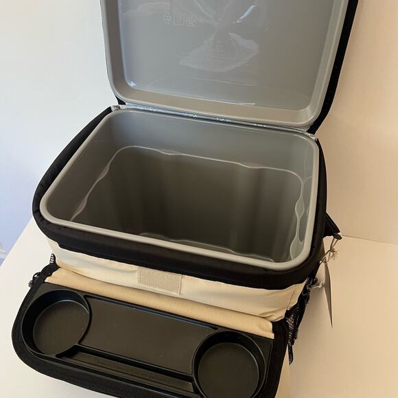 Tommy Bahama Zipperless Hardbody Cooler with Cup Holder 30 Can Capacity Cream - Picture 12 of 16